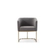 Modrest Yukon Upholstered Modern Fabric Dining Chair in Dark Gray