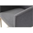 Modrest Yukon Upholstered Modern Fabric Dining Chair in Dark Gray