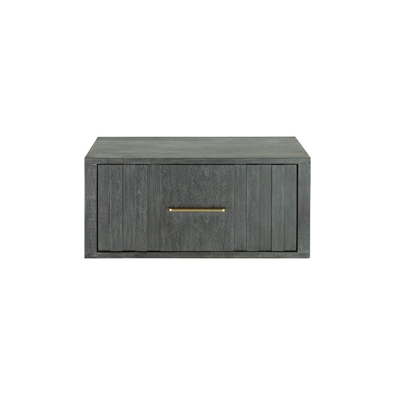 Modrest Manchester Contemporary 1-Drawer Bedroom Nightstand in Dark Gray