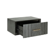 Modrest Manchester Contemporary 1-Drawer Bedroom Nightstand in Dark Gray
