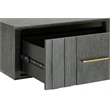 Modrest Manchester Contemporary 1-Drawer Bedroom Nightstand in Dark Gray