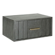 Modrest Manchester Contemporary 1-Drawer Bedroom Nightstand in Dark Gray