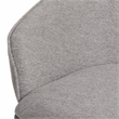 Modrest Rumi Upholstered Modern Fabric Counter Stool in Gray/Black