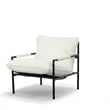 Modrest Calumet Upholstered Modern Fabric Accent Chair in White