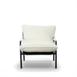 Modrest Calumet Upholstered Modern Fabric Accent Chair in White