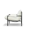 Modrest Calumet Upholstered Modern Fabric Accent Chair in White