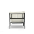 Modrest Calumet Upholstered Modern Fabric Accent Chair in White