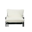 Modrest Calumet Upholstered Modern Fabric Accent Chair in White