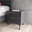 Modrest Diana 2-Drawer Engineered Wood Nightstand in Gray Ash