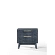 Modrest Diana 2-Drawer Engineered Wood Nightstand in Gray Ash