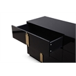 Modrest Token 6-Drawer Engineered Wood Dresser in Black/Gold