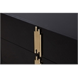 Modrest Token 6-Drawer Engineered Wood Dresser in Black/Gold