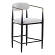 Modrest Buchtel Modern Polyester Fabric Counter Chair in Light Gray