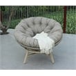 Modrest  Renava Moon Outdoor Modern Polyester Fabric Lounge Chair in Beige