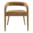 Modrest Mundra Modern Tan Fabric Dining Chair