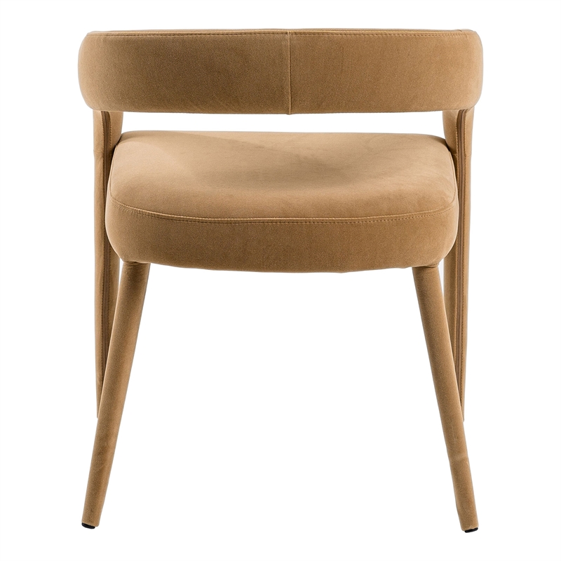 Modrest Mundra Modern Tan Fabric Dining Chair
