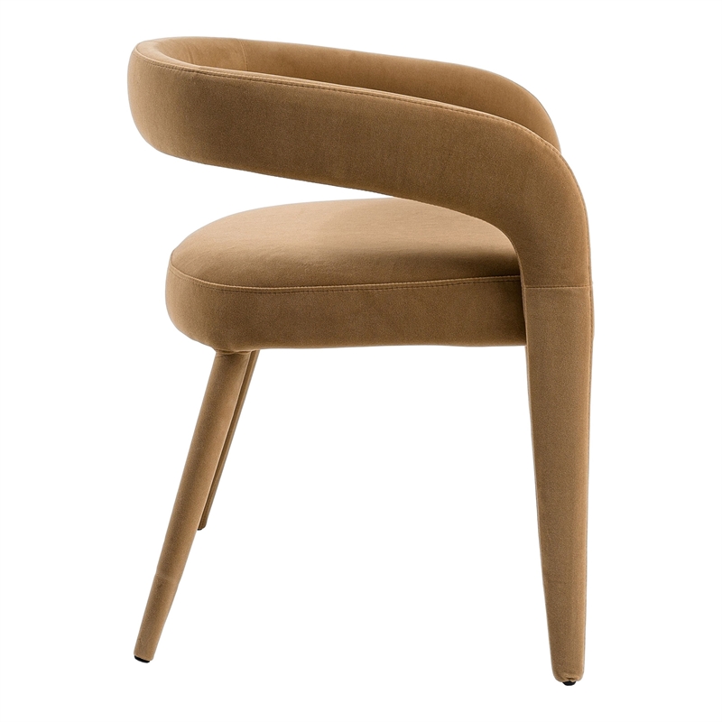 Modrest Mundra Modern Tan Fabric Dining Chair