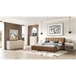 Nova Domus Roma - Modern Travertine + Gold Nightstand