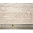Nova Domus Roma - Modern Travertine + Gold Nightstand