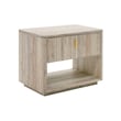 Nova Domus Roma - Modern Travertine + Gold Nightstand