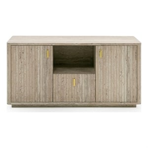 Nova Domus Roma - Modern Travertine + Gold File Cabinet