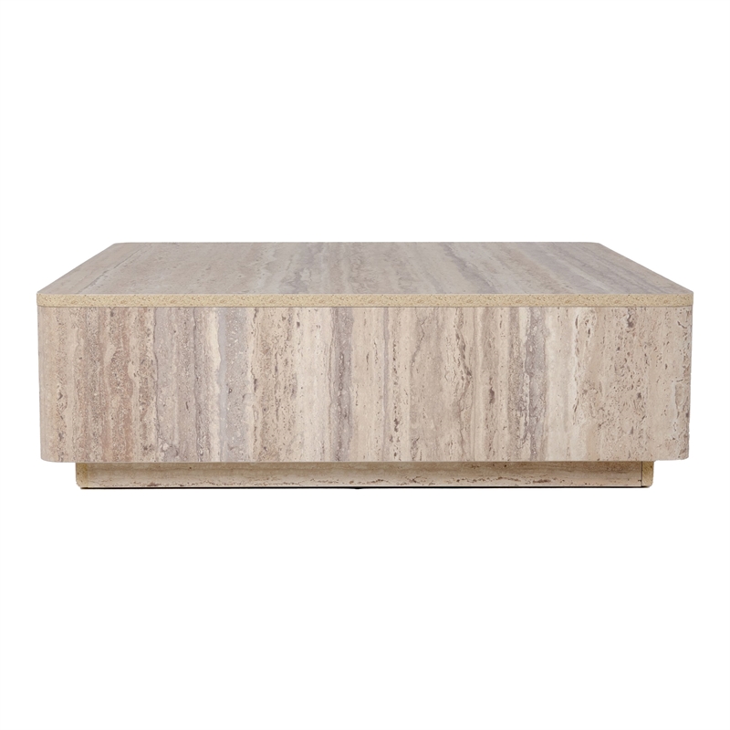 Nova Domus Roma - Modern Travertine Square Coffee Table