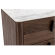 Modrest Chelton Contemporary White Ceramic & Walnut Nightstand