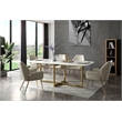 Modrest Empress Modern Dining Chair in Beige Patterned Leather