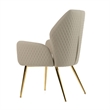 Modrest Empress Modern Dining Chair in Beige Patterned Leather