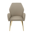 Modrest Empress Modern Dining Chair in Beige Patterned Leather