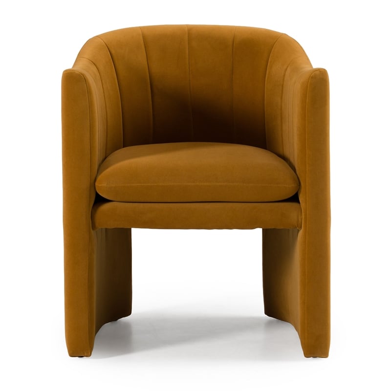 Danube - Modern Burnt Orange Fabric Dining Chair