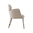 Shannon - Modern Beige Vegan Leather + Rosegold Dining Chair