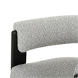 Kenmare - Modern Light Grey Fabric + Black Dining Chair