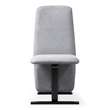 Tasha - Modern Grey Linen + Brushed Gunmetal Dining Chair (Set of 2)