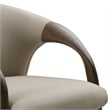 Wynetta Mid-Century Modern Grey Vegan Leather + Grey Ash Dining Chair