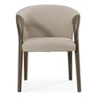 Wynetta Mid-Century Modern Grey Vegan Leather + Grey Ash Dining Chair