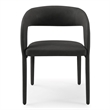 Faerron - Modern Black Leatherette Dining Chair