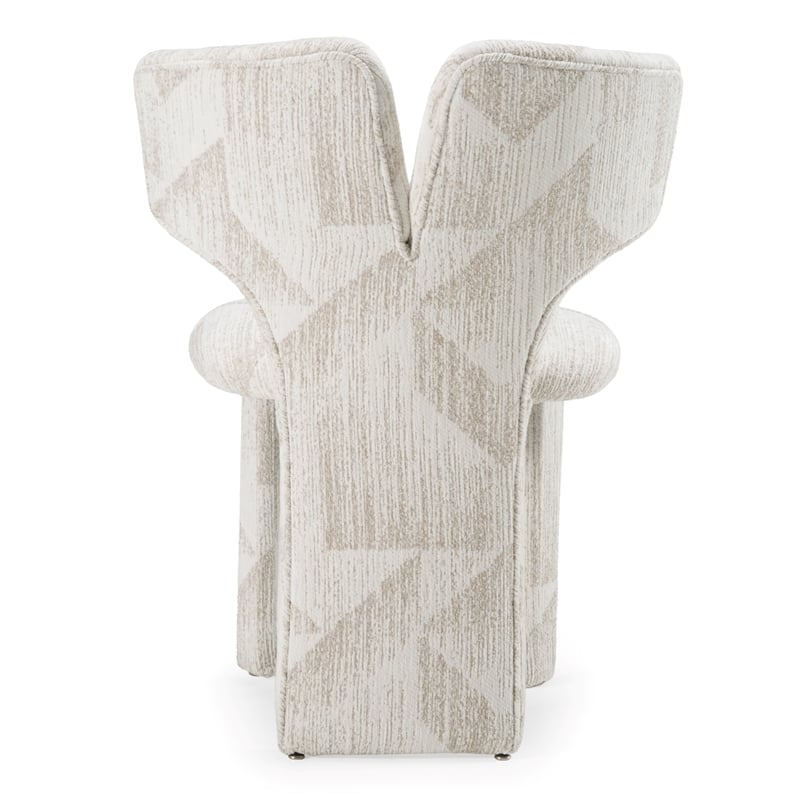 Masuda - Modern Beige Pattern Fabric Dining Chair (Set of 2)