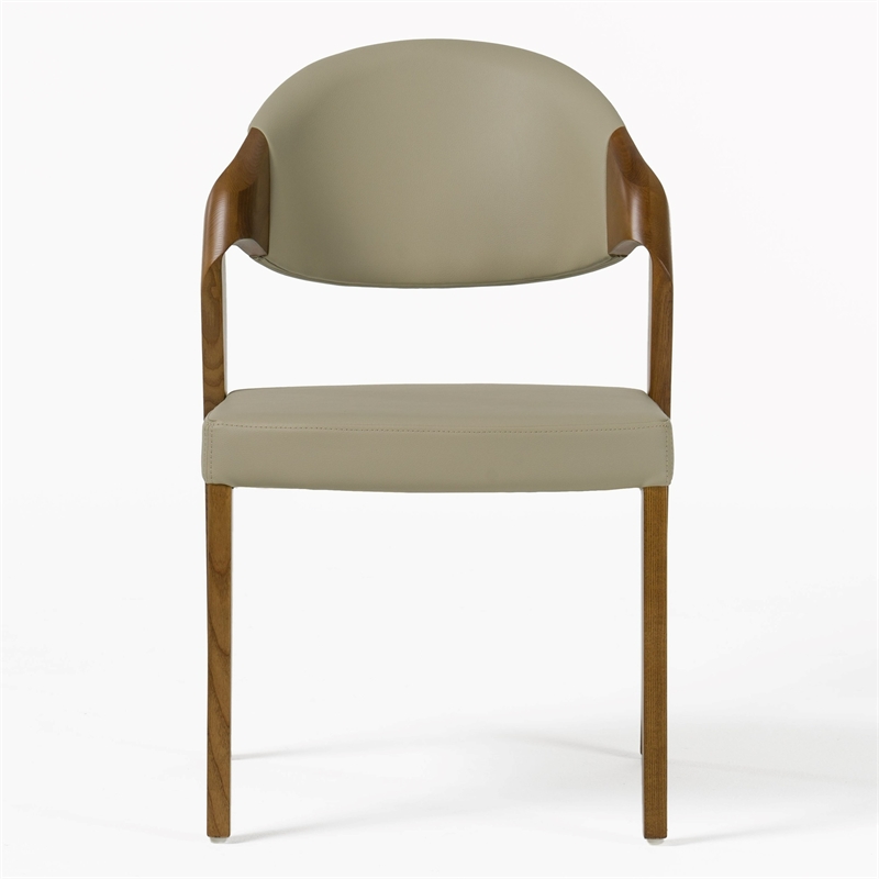 Arlo Mid-Century Beige & Walnut Dining Chair (Set of 2)