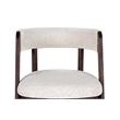 Vegas - Modern Cream Fabric + Walnut Oak Dining Chair (Set of 2)