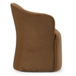 Timothy - Modern Brown Fabric Dining Chair w/ Castor Wheels