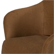 Timothy - Modern Brown Fabric Dining Chair w/ Castor Wheels