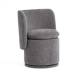 Norris - Modern Dark Gray Fabric Swivel Dining Chair