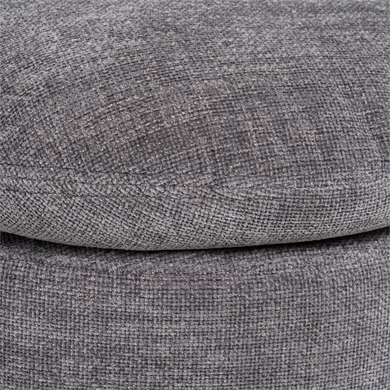 Norris - Modern Dark Gray Fabric Swivel Dining Chair