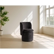 Norris - Modern Dark Gray Fabric Swivel Dining Chair
