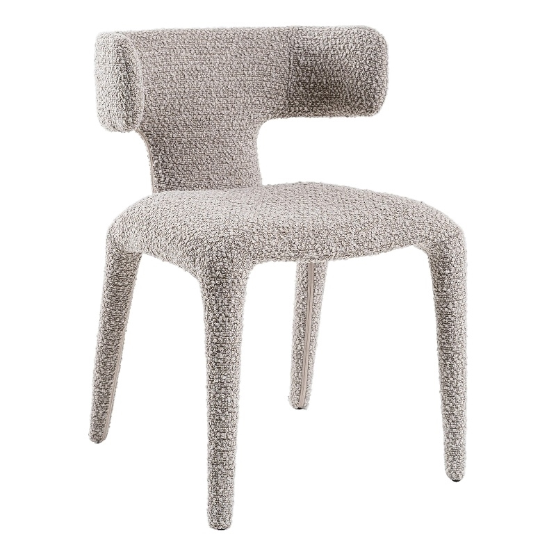 Saehee - Modern Light Gray Fabric Dining Chair