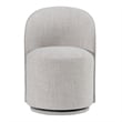 Correa - Modern Light Gray Fabric Swivel Dining Chair