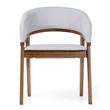 Truman - Mid-Century Modern Gray + Walnut Dining Chair