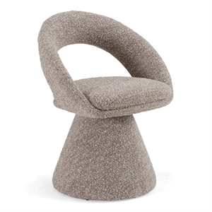 Wiles - Modern Gray Fabric Swivel Dining Chair