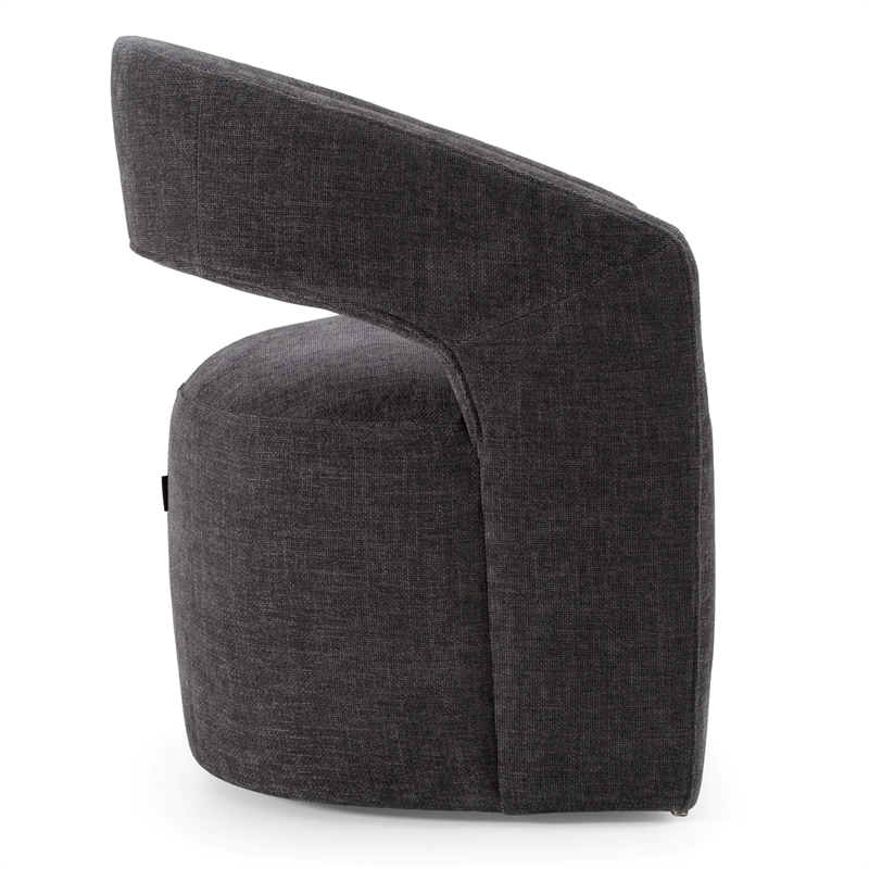 Angie - Modern Dark Gray Fabric Dining Chair
